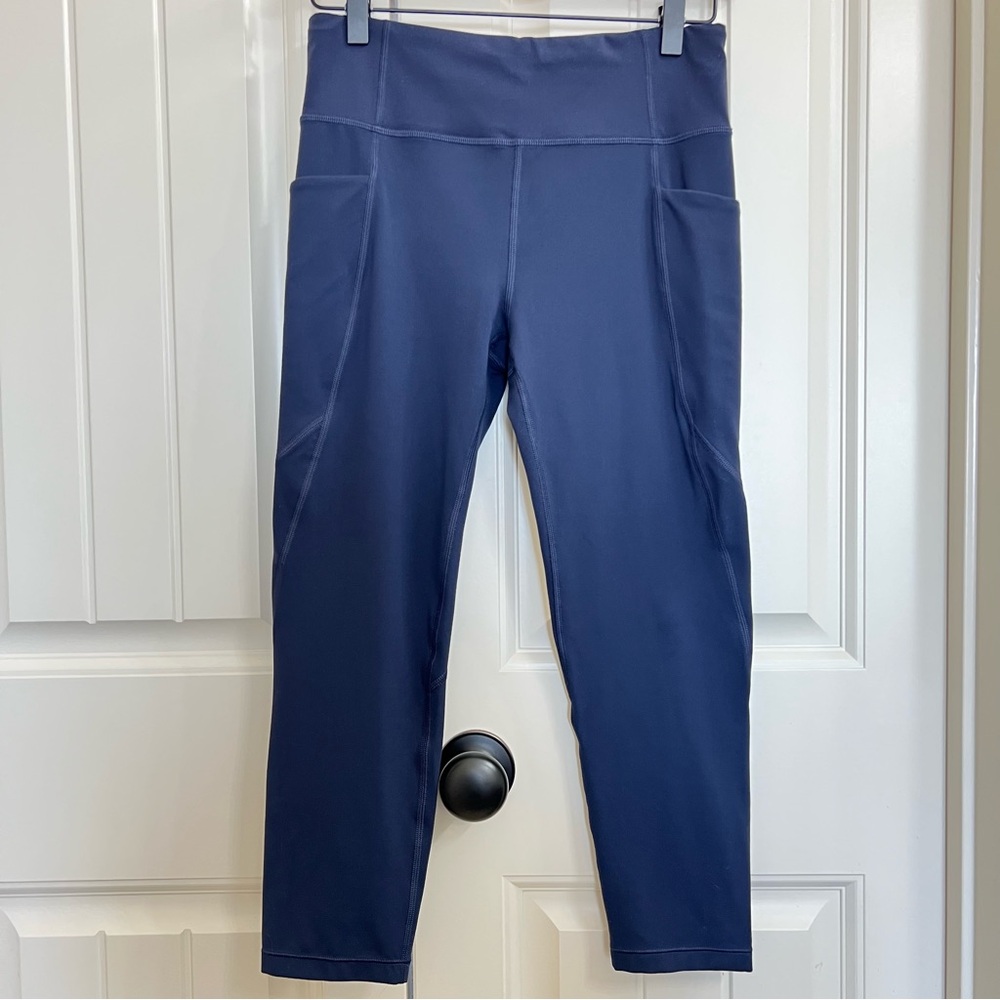 Athleta Girl High Rise Stash Your Treasures Capri in Blue, Size XXL (16)